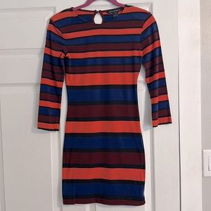 French Connection cotton stretch striped Dress, size US 2.